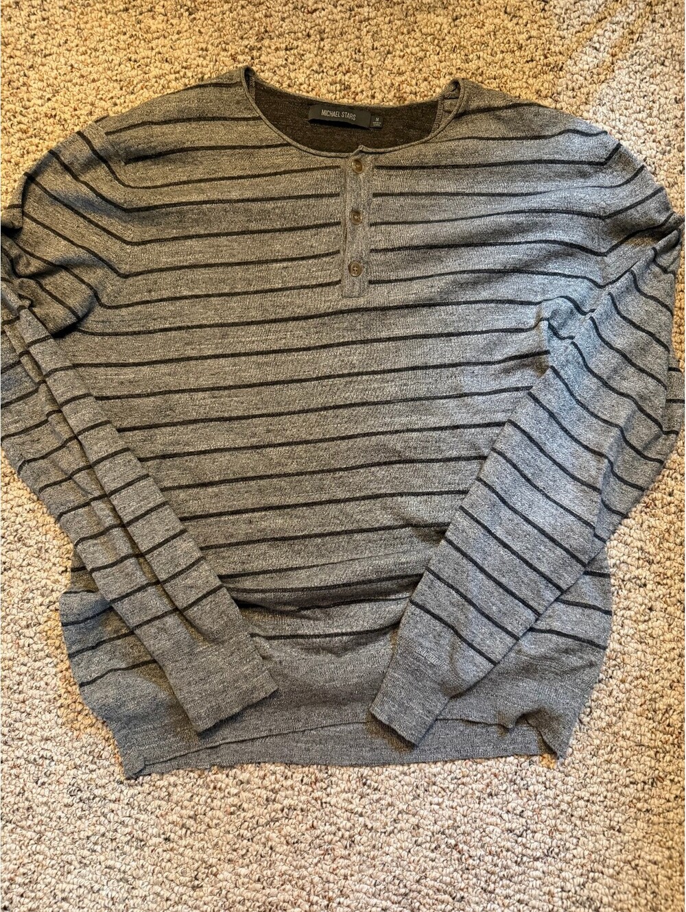 Michael Stars gray striped long sleeve